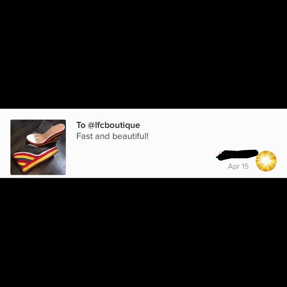 ‼️PRICE IS FIRM‼️White Clear rainbow wedge sandals - Picture 3 of 3